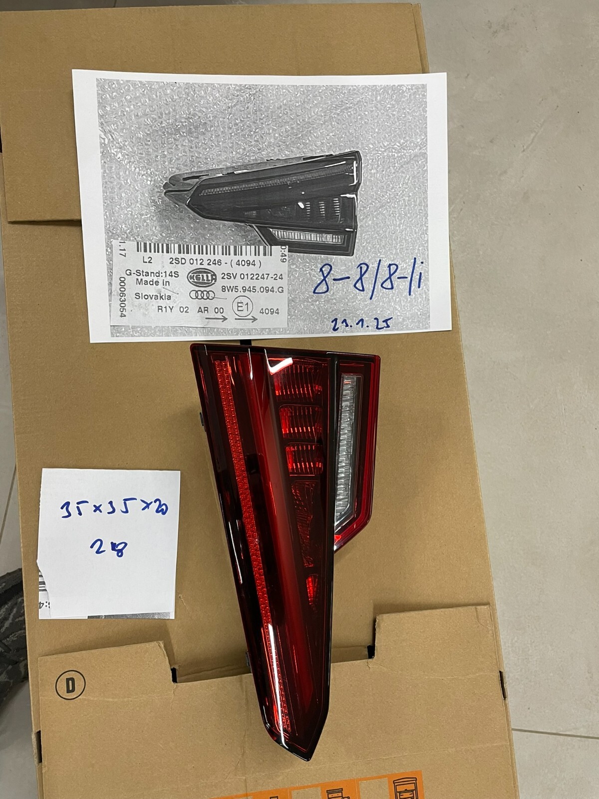 AUDI A4 LED HECKLEUCHTE HECKLAMPE RECHTS 8W5945094G DEM VOM TEST WAGEN ORIGINAL - Obrázek 24