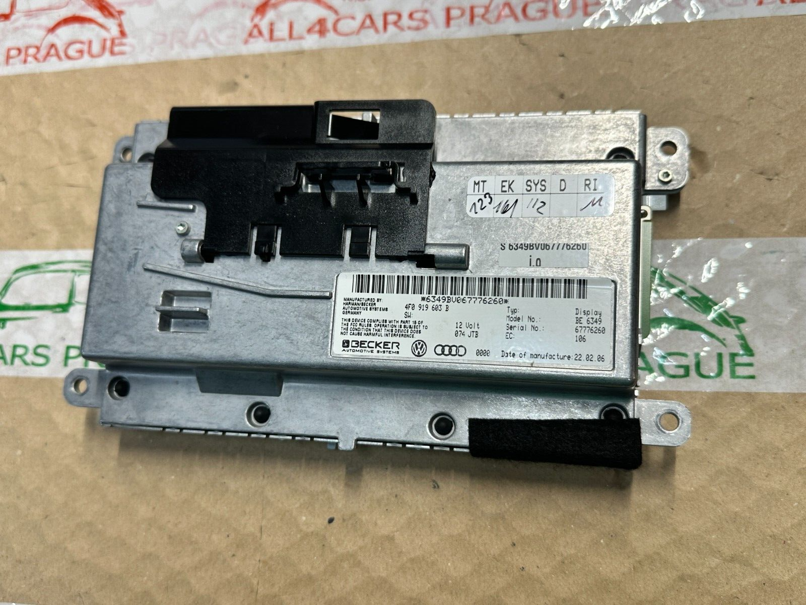 AUDI A4 NAVI NAVIGATION BILDSCHIRM MONITOR DISPLAY MMI 4F0919603B Fast Neu Test. - Obrázek 14