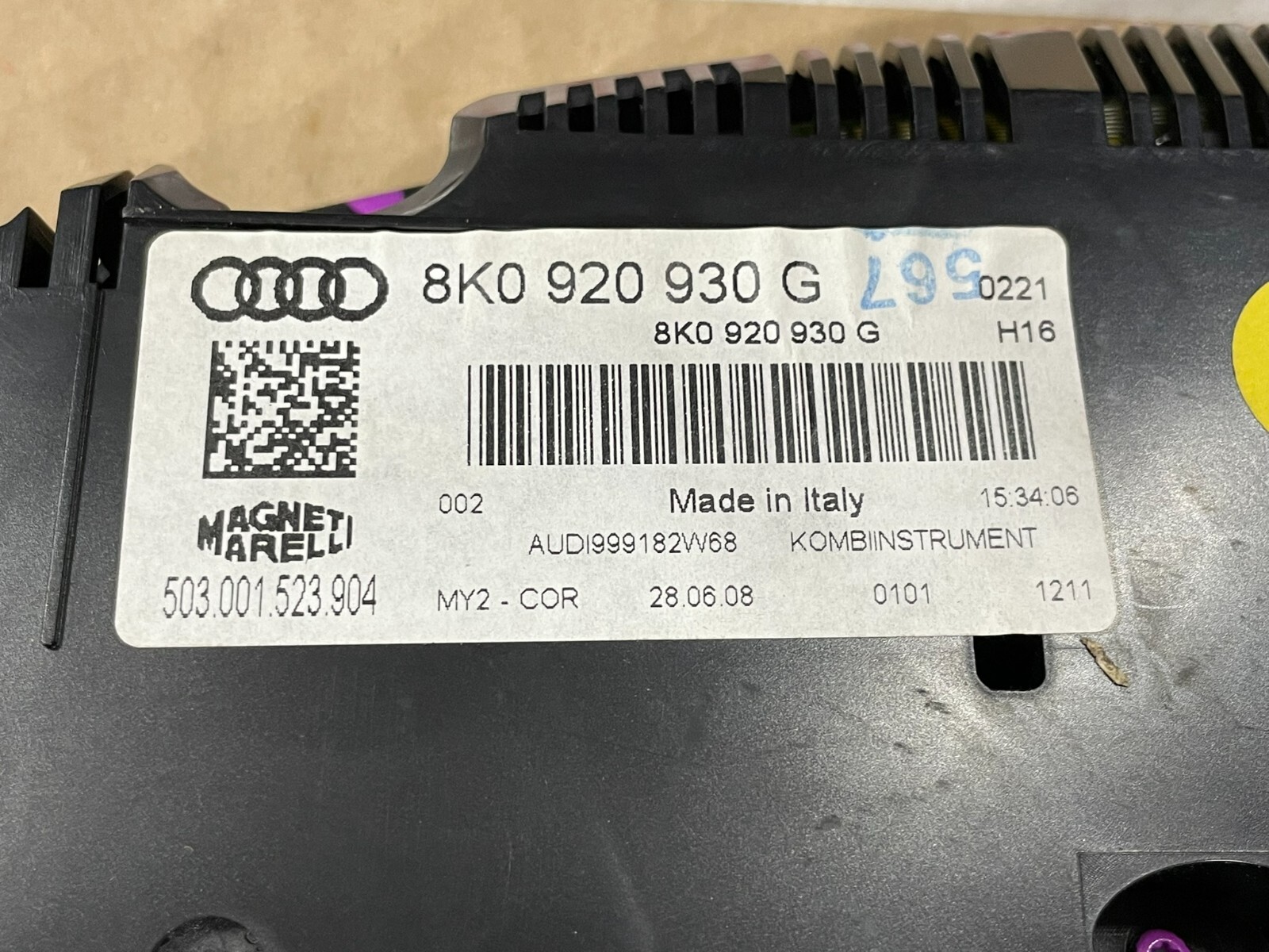 AUDI A4 TACHO CLUSTER KOMBIINSTRUMENT 8K0920930G FAST NEU DEM VOM TEST WAGEN.... - Obrázek 5