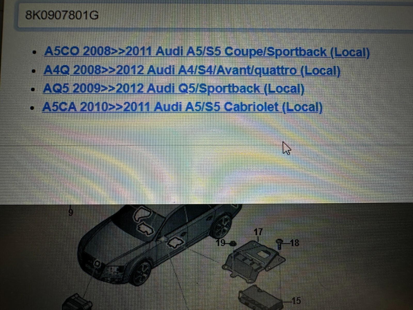 AUDI A4/A5/Q5 STEUERGERÄT FESTSTELLBREMSE 8K0907801G Fast Neu Demont v. Test Car - Obrázek 3