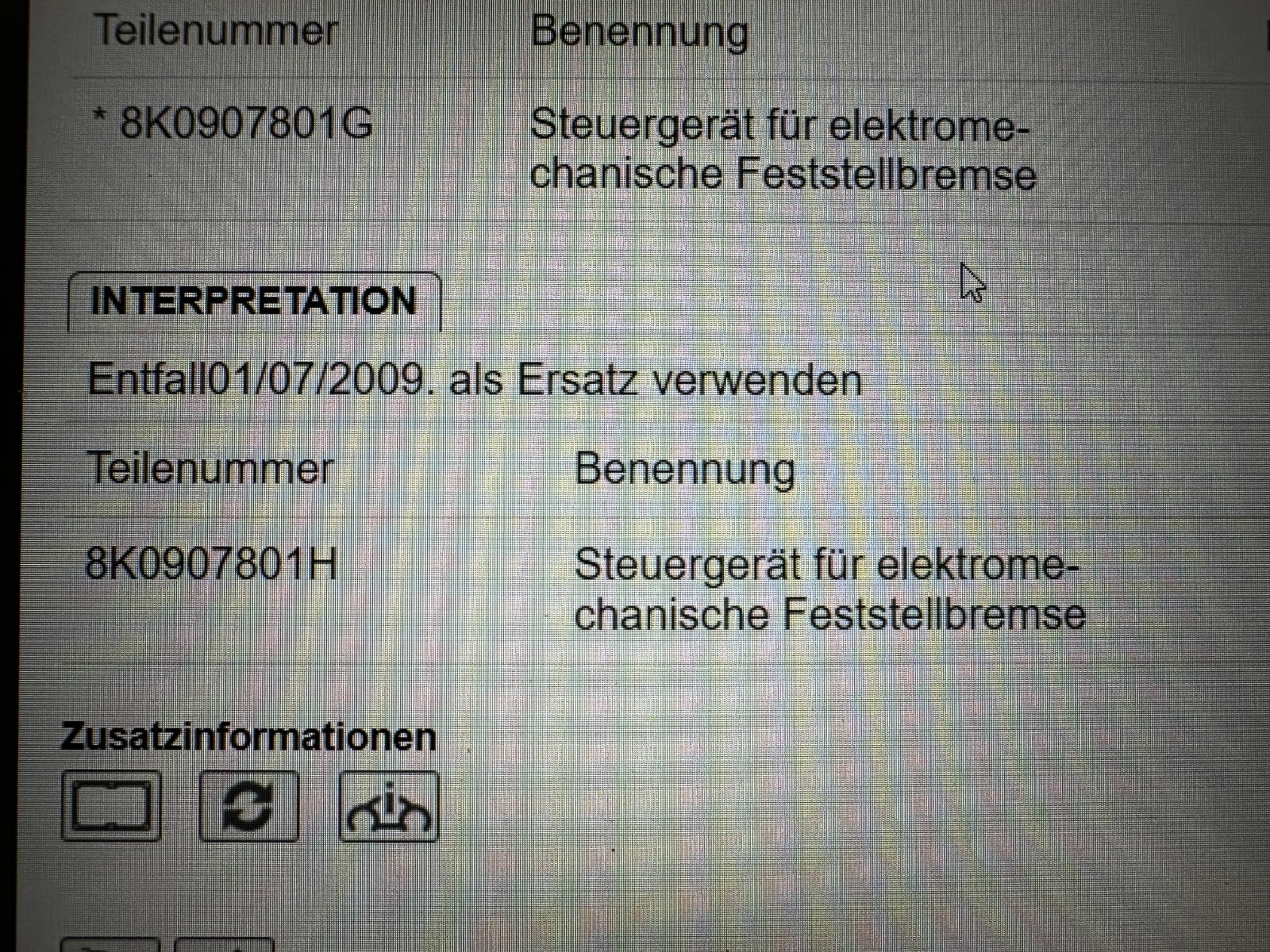 AUDI A4/A5/Q5 STEUERGERÄT FESTSTELLBREMSE 8K0907801G Fast Neu Demont v. Test Car - Obrázek 4