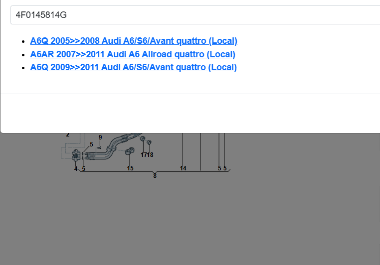 AUDI A6 3.0 TDI HALTER LADELUFTKÜHLER VORNE RECHTS 4F0145814G ORIGINAL AUDI TEIL - Obrázek 5