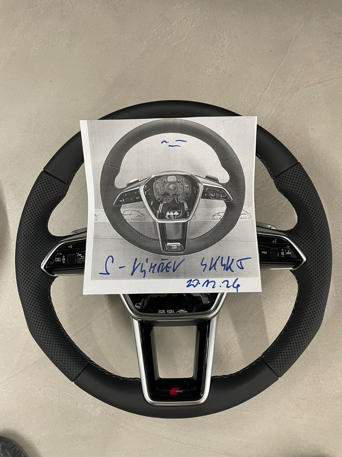 AUDI A6 S6 A7 S7 C8 4K AUDI S SPORT LEDER LENKRAD ABGEFLACHT GELOCHT BEHEIZT NEU - Obrázek 20