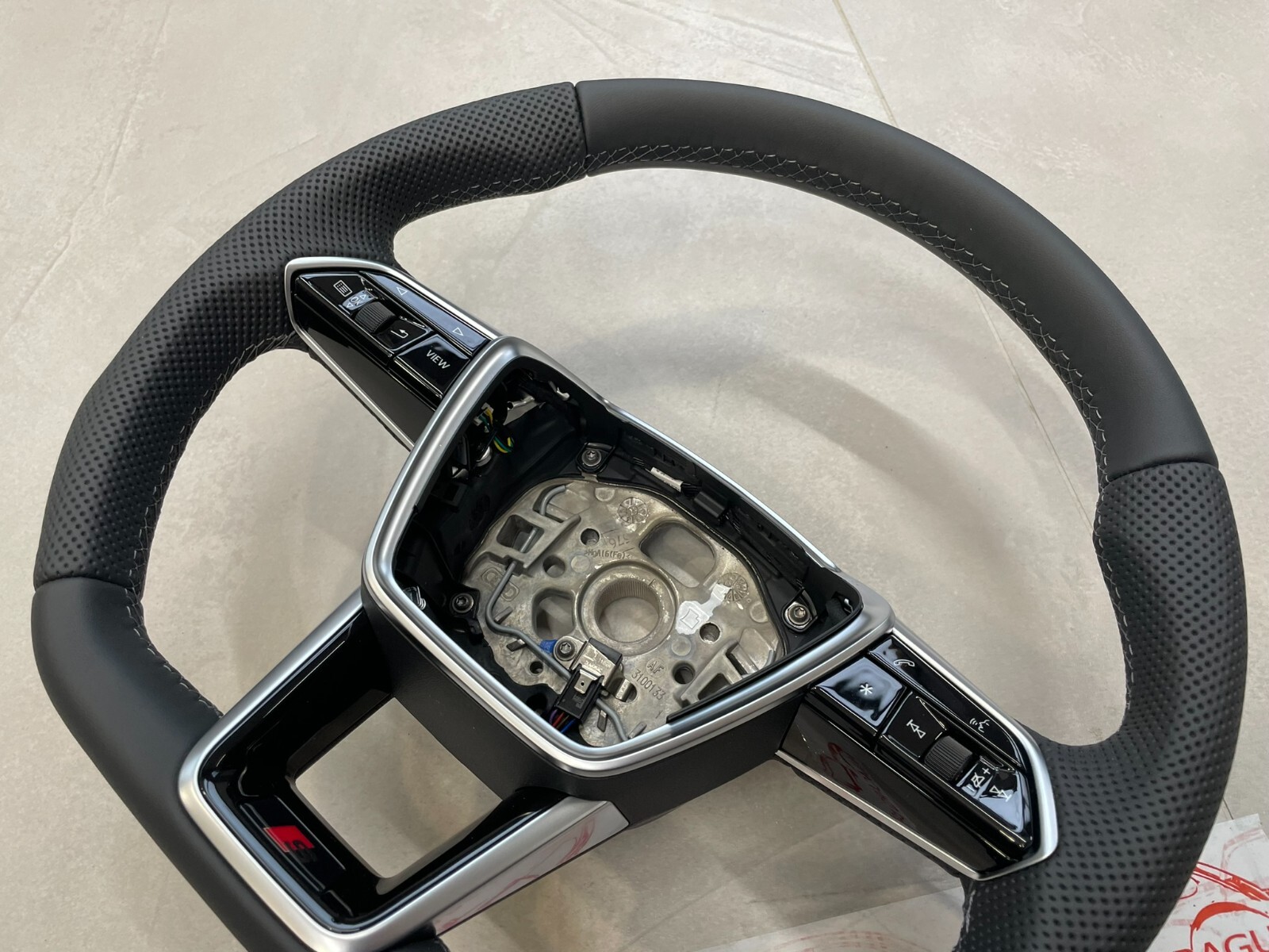 AUDI A6 S6 A7 S7 C8 4K AUDI S SPORT LEDER LENKRAD ABGEFLACHT GELOCHT ORIG.NEU - Obrázek 12