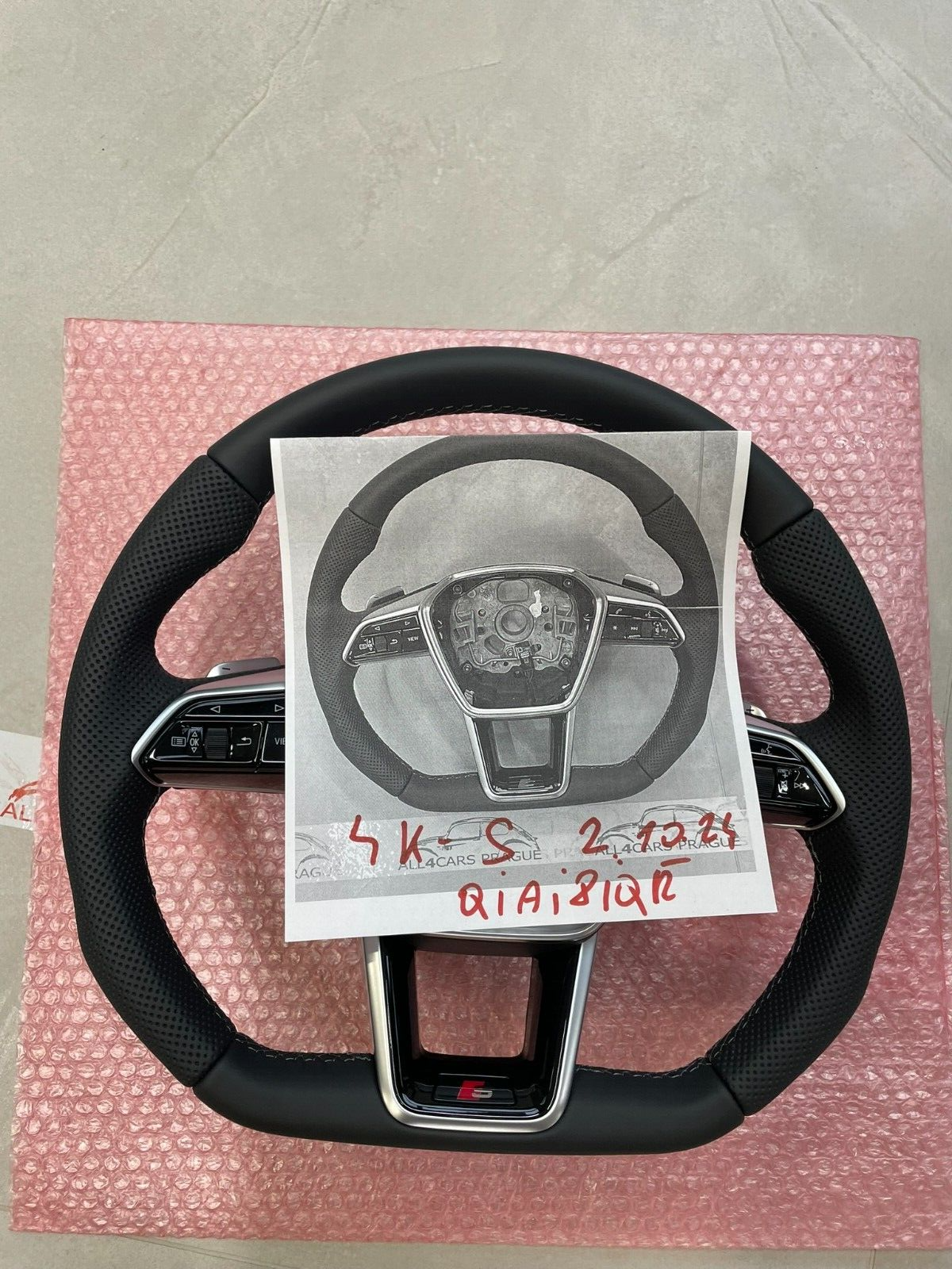 AUDI A6 S6 A7 S7 C8 4K AUDI S SPORT LEDER LENKRAD ABGEFLACHT GELOCHT ORIG.NEU - Obrázek 19