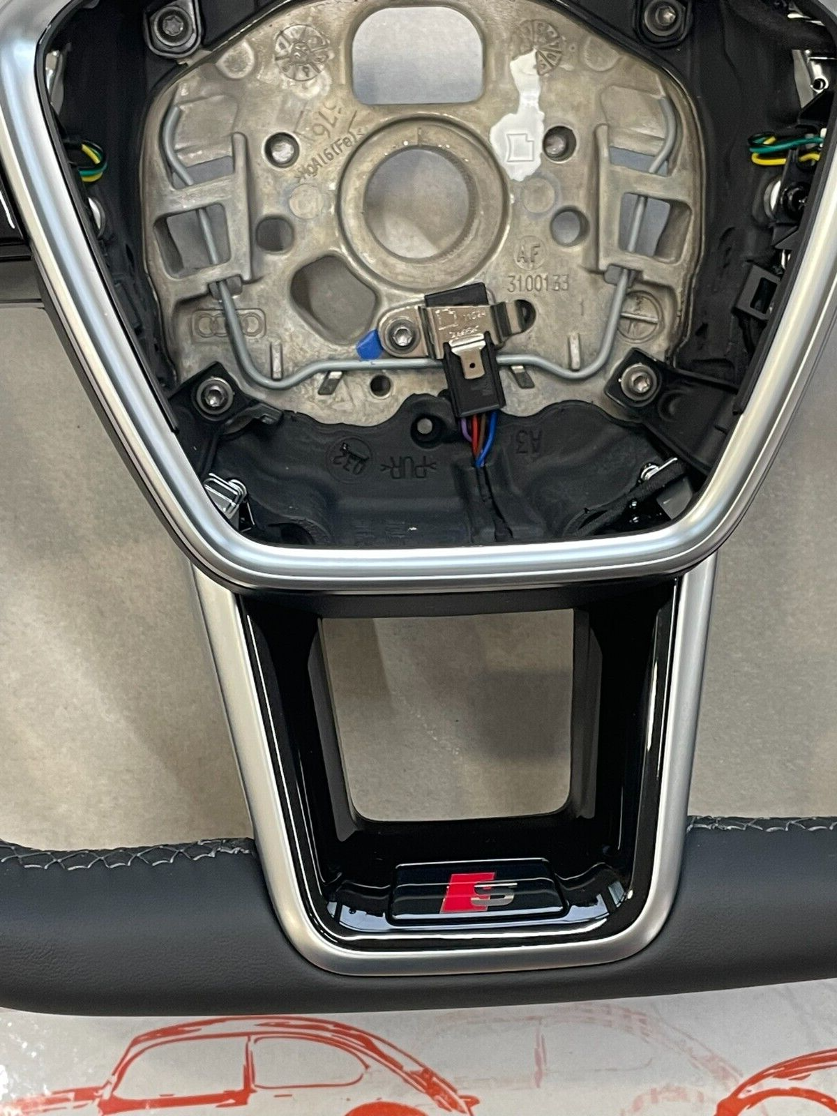 AUDI A6 S6 A7 S7 C8 4K AUDI S SPORT LEDER LENKRAD ABGEFLACHT GELOCHT ORIG.NEU - Obrázek 3