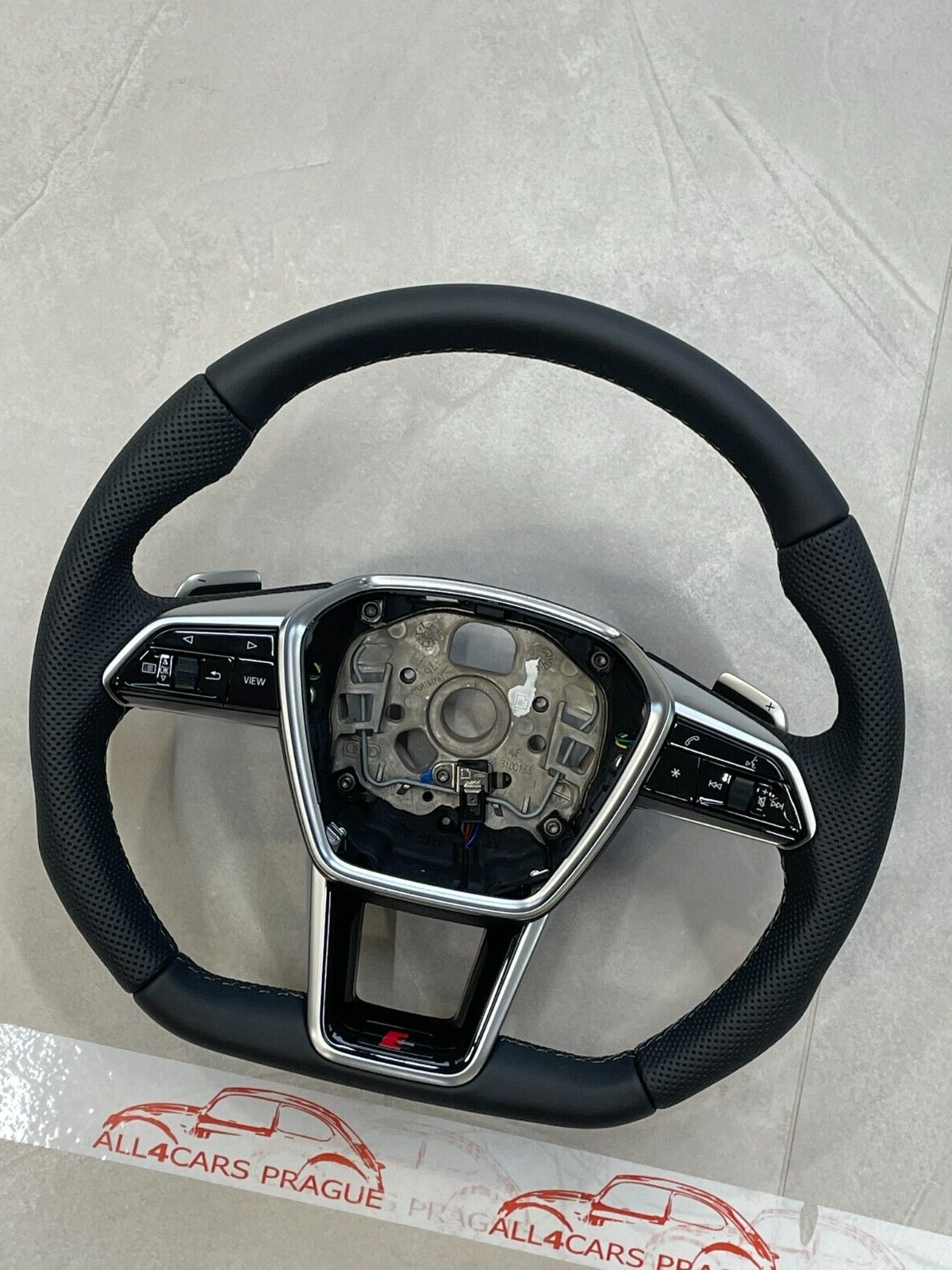 AUDI A6 S6 A7 S7 C8 4K AUDI S SPORT LEDER LENKRAD ABGEFLACHT GELOCHT ORIG.NEU - Obrázek 6