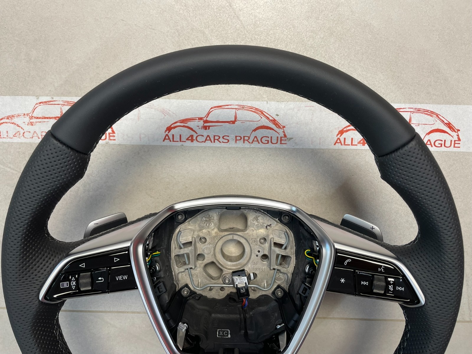 AUDI A7 C8 - AUDI SPORT LENKRAD S LEDER GELOCHT ABGEFLACHT 4K0419091BE ORIG NEU - Obrázek 3