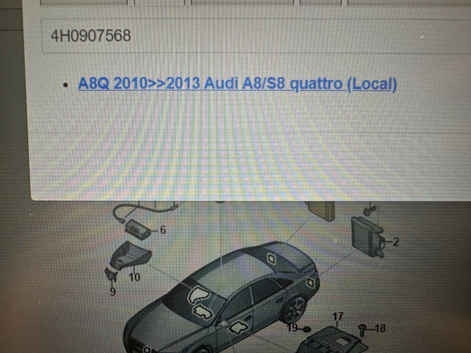 AUDI A8 4H STEUERGERÄT SPURWECHSEL ASSISTENT LINKS 4H0907568 Fast Neu Test Car - Obrázek 3