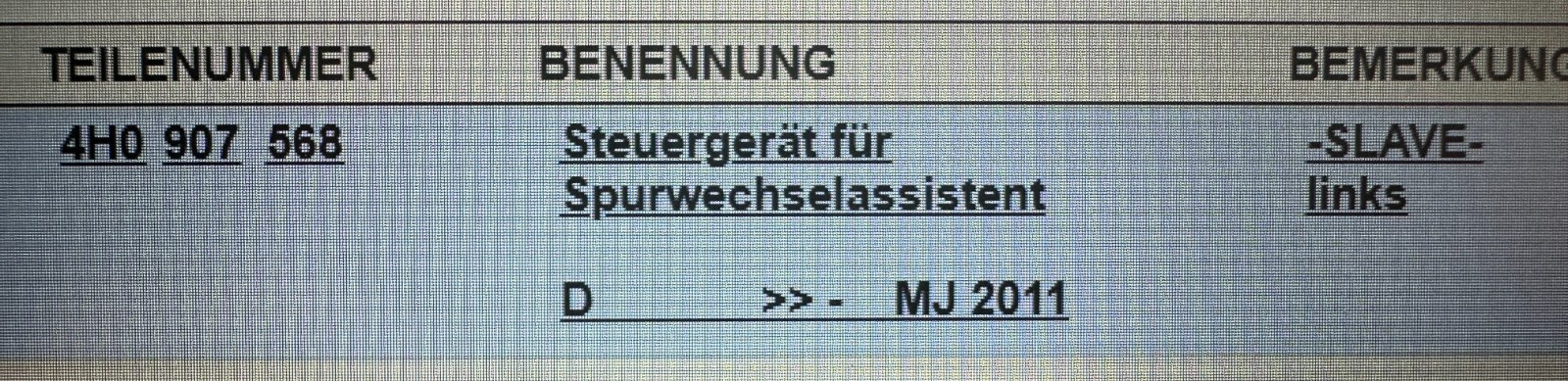 AUDI A8 4H STEUERGERÄT SPURWECHSEL ASSISTENT LINKS 4H0907568 Fast Neu Test Car - Obrázek 5