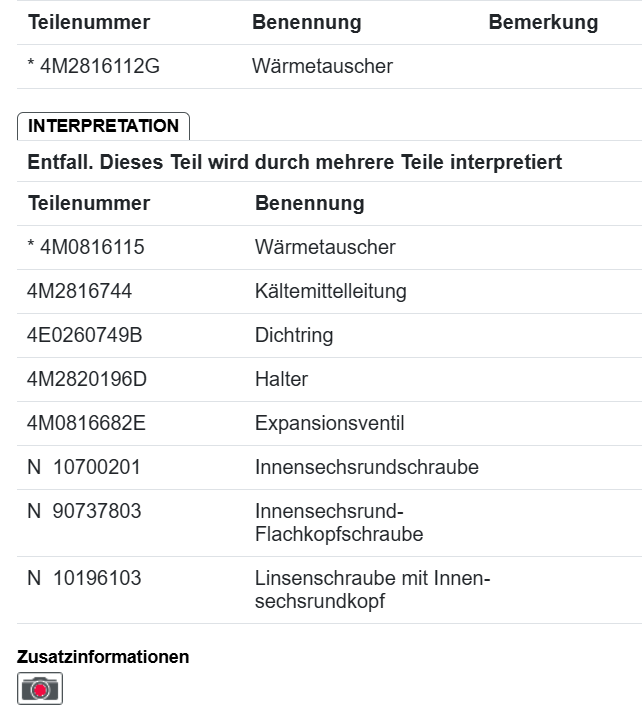 AUDI BENTLEY VW WÄRMETAUSCHER EXPANSIONSVENTIL 4M2816112G + 4M0816682E ORIG TEIL - Obrázek 6