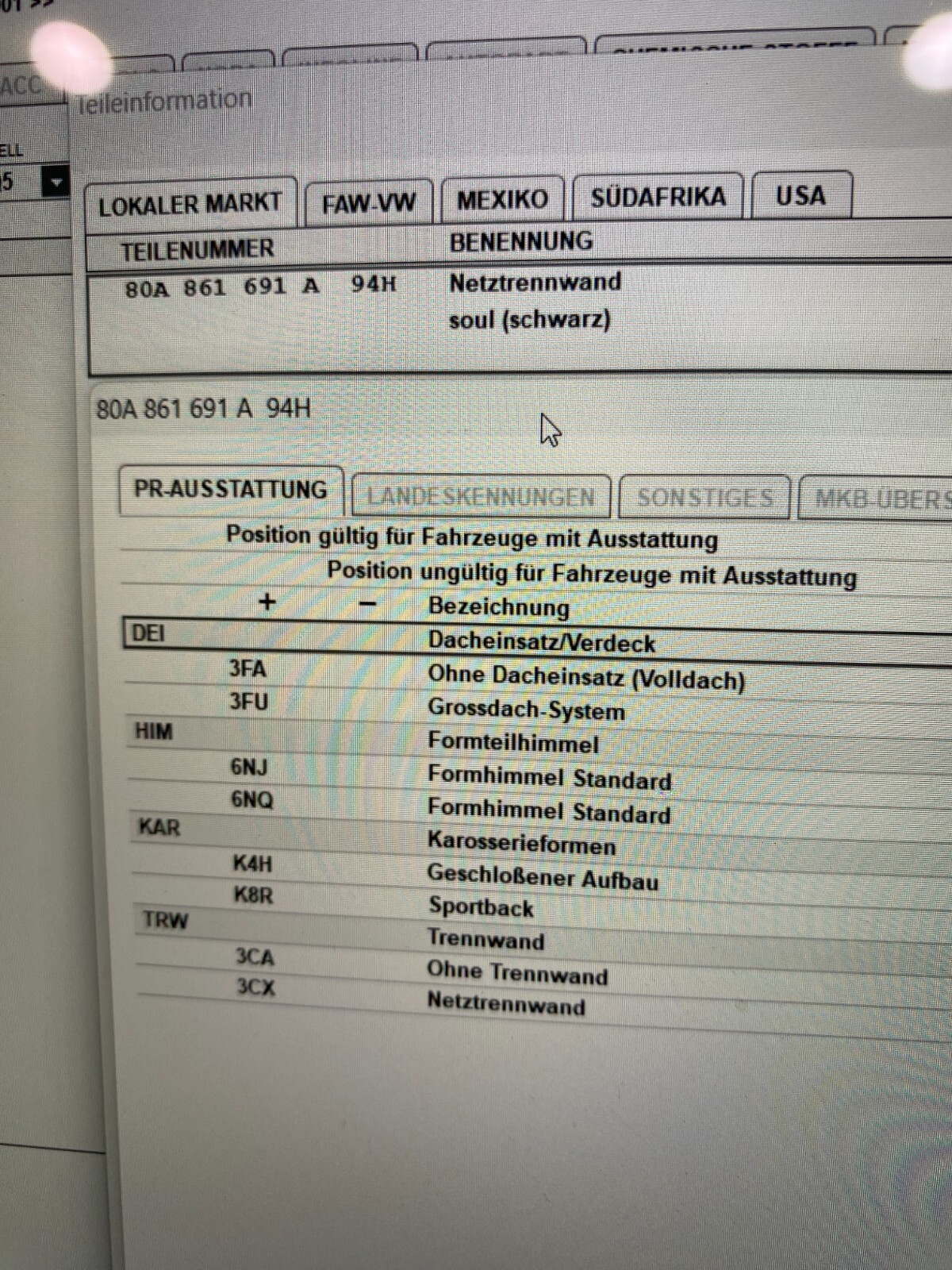 AUDI Q5 NETZTRENNWAND 80A861691A HUNDESCHUTZ LADABDECKUNG 80A861691A ORIG, NEU - Obrázek 14