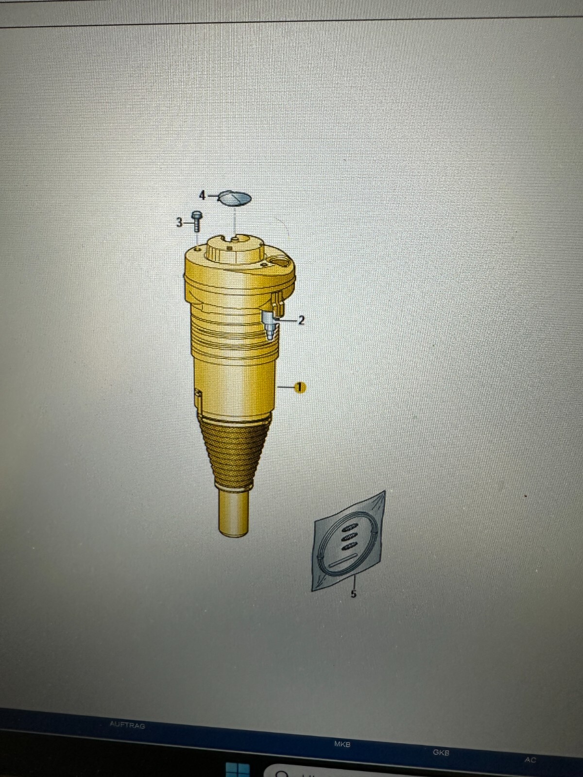 AUDI Q7 LUFT STOßDÄMPFER LINKS - RECHTS VORN 4M0616039AT = 4M0616039BD ORIG.NEU - Obrázek 4