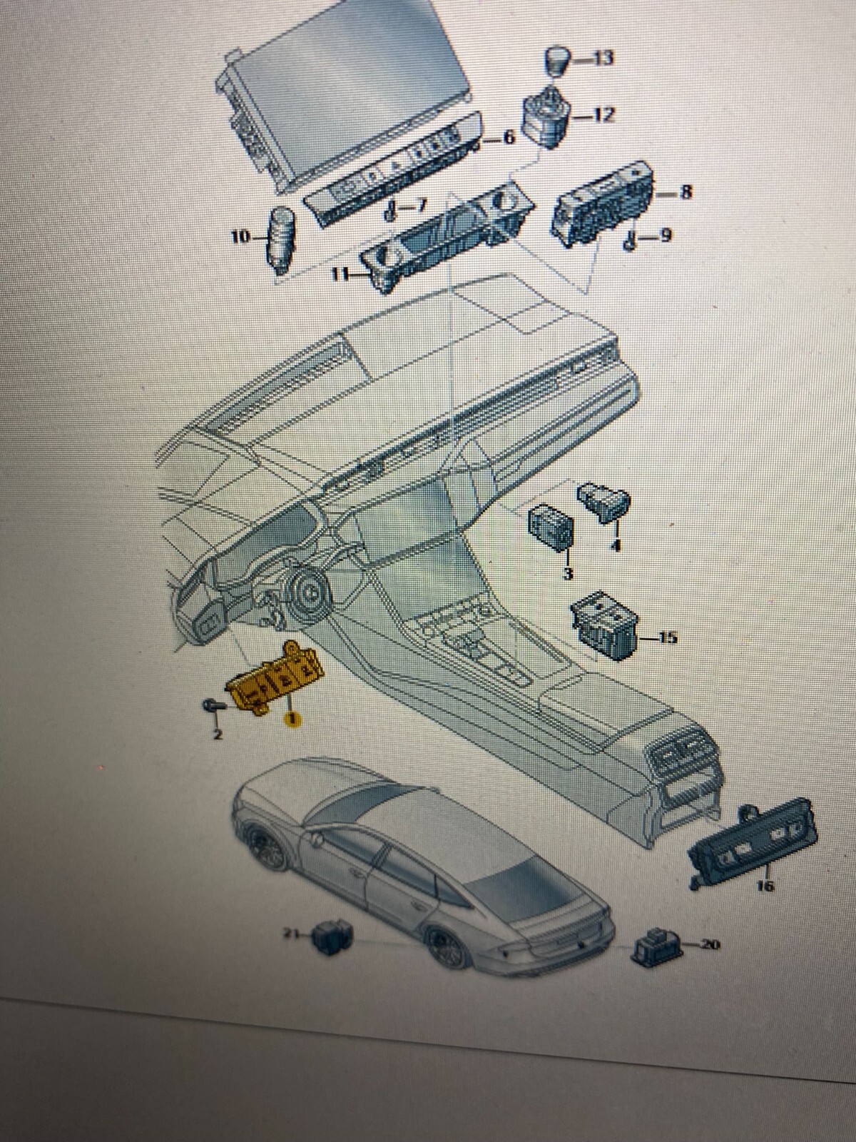 AUDI Q7 Q8/RSQ8 SCHEINWERFER SCHALTER STEUERGERÄT 4K1941501B + 4M8857237 NEU!!!! - Obrázek 11