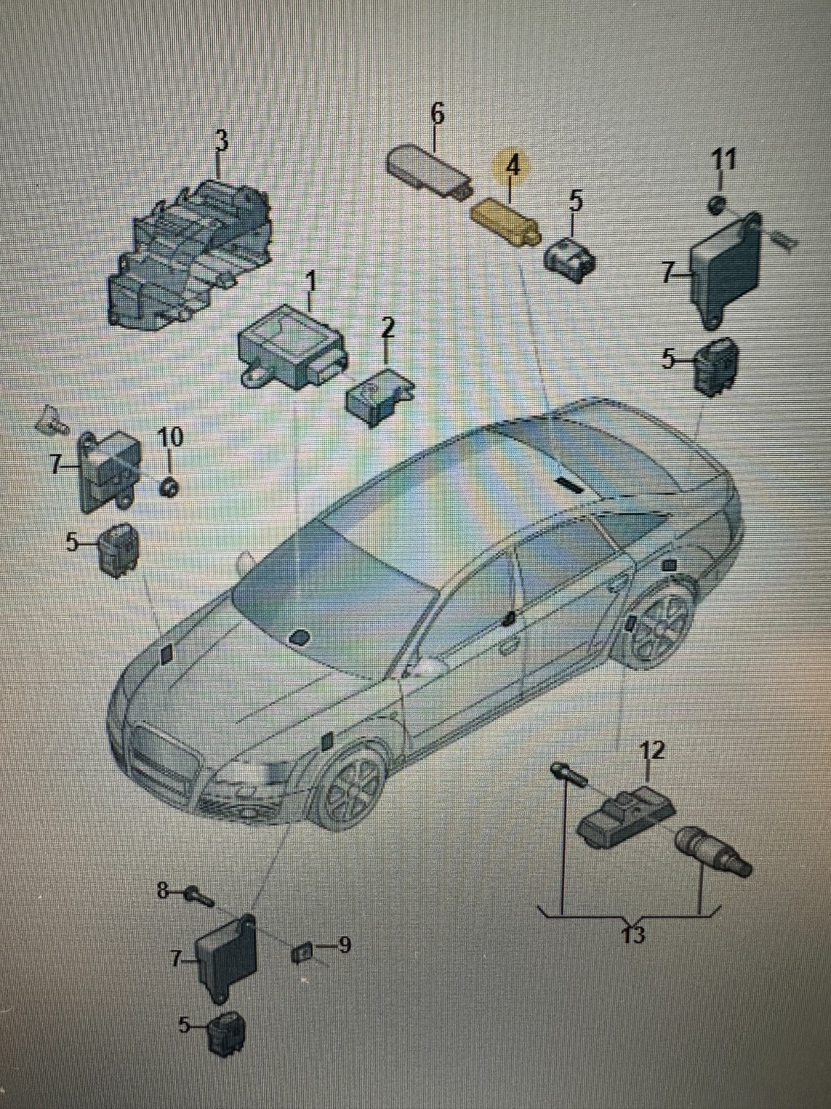 AUDI VW BENTLEY ANTENNE SENZOR REIFENDRUCKKONTROLLE 8E0907277 Orig. Teil - Obrázek 4