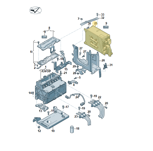 AUDI VW SKODA SEAT PHEV LADEGERÄT FÜR HOCHVOLT BATTERIE 5QE915682AR ORG.FAST NEU - Obrázek 4