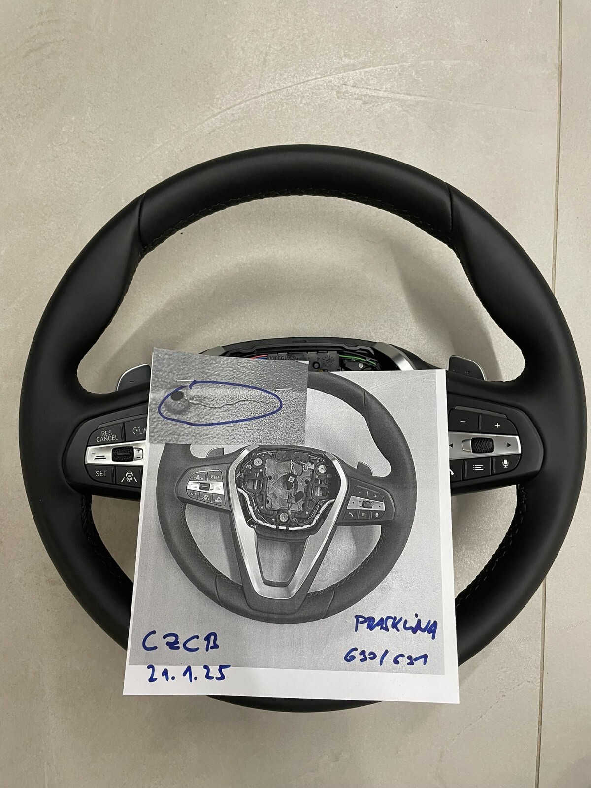 BMW 5, 6, 7 G30 G31 G32 G11 MULTIFUNKCIONAL LEATHER STEERING WHEEL WITH PADDELS - Obrázek 25