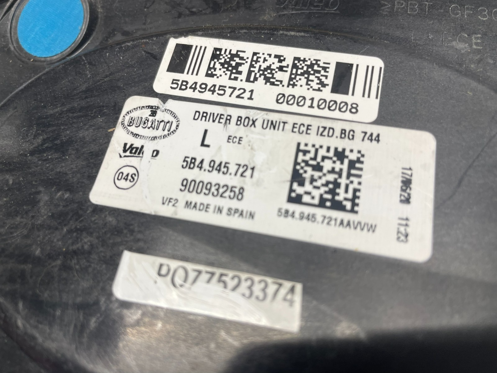 BUGATTI CHIRON SCHEINWERFER STEUERGERÄT 5B4937097 5B4945721 - Obrázek 23