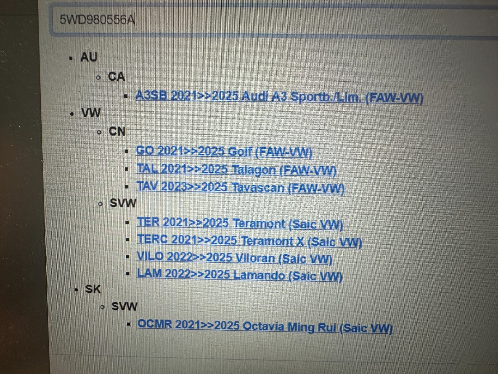 KAMERA VW ŠKODA AUDI RÜCKFAHRKAMERA 5WD980556A = 5WA980556A ORIG.VW TEIL - NEU ! - Obrázek 10