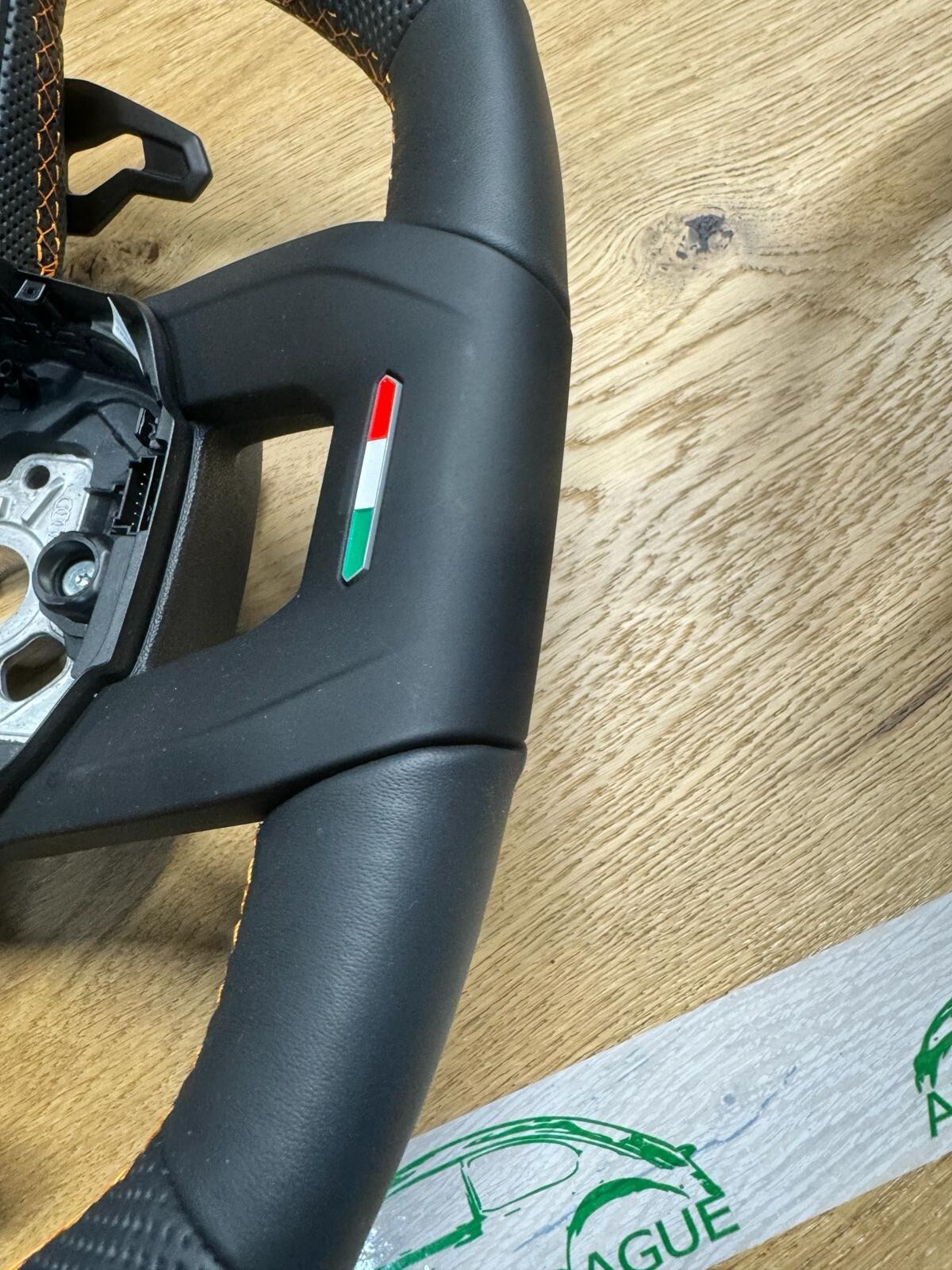 LAMBORGHINI URUS 4ML LENKRAD LEDER LENKRAD ABGEFLACHT WIPPEN GELB NAHT ORIG.NEU! - Obrázek 14