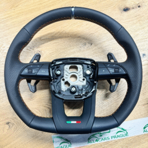 LAMBORGHINI URUS 4ML LENKRAD LEDER LENKRAD ABGEFLACHT WIPPEN GELB NAHT ORIG.NEU!