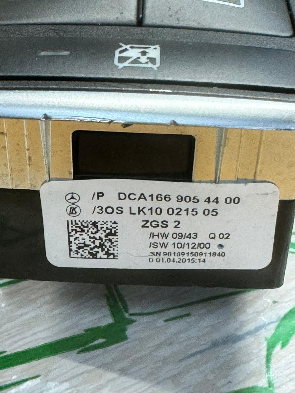 MERCEDES-BENZ C W204 FENSTERSCHALTER 1669054400 ORIGINAL MECCEDES BENZ TEIL - Obrázek 3