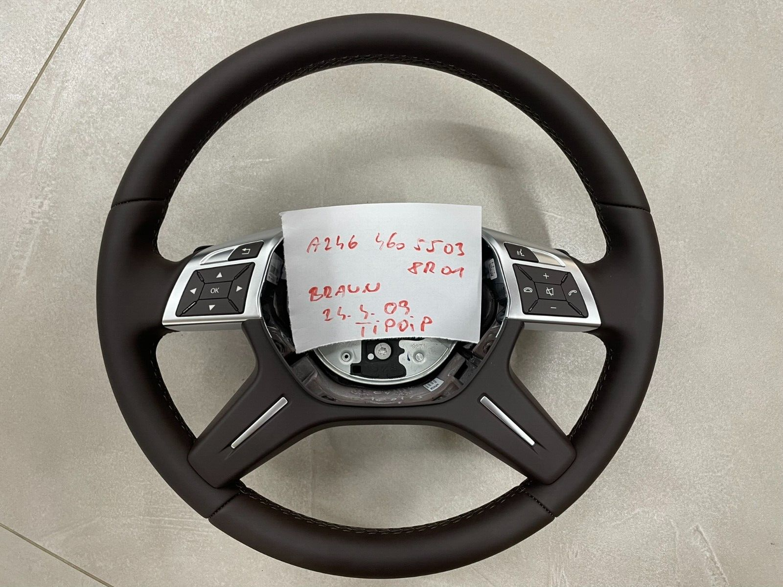 MERCEDES LEDER LENKRAD BRAUN SCHALTWIPPEN A2464605503 FAST NEU D V TEST WAGEN.. - Obrázek 23