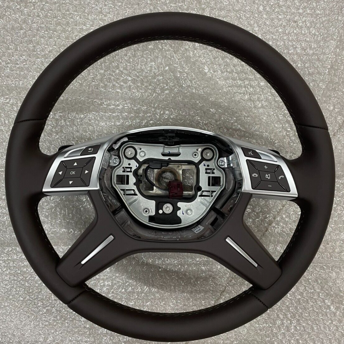 MERCEDES LEDER LENKRAD BRAUN SCHALTWIPPEN A2464605503 FAST NEU D V TEST WAGEN..