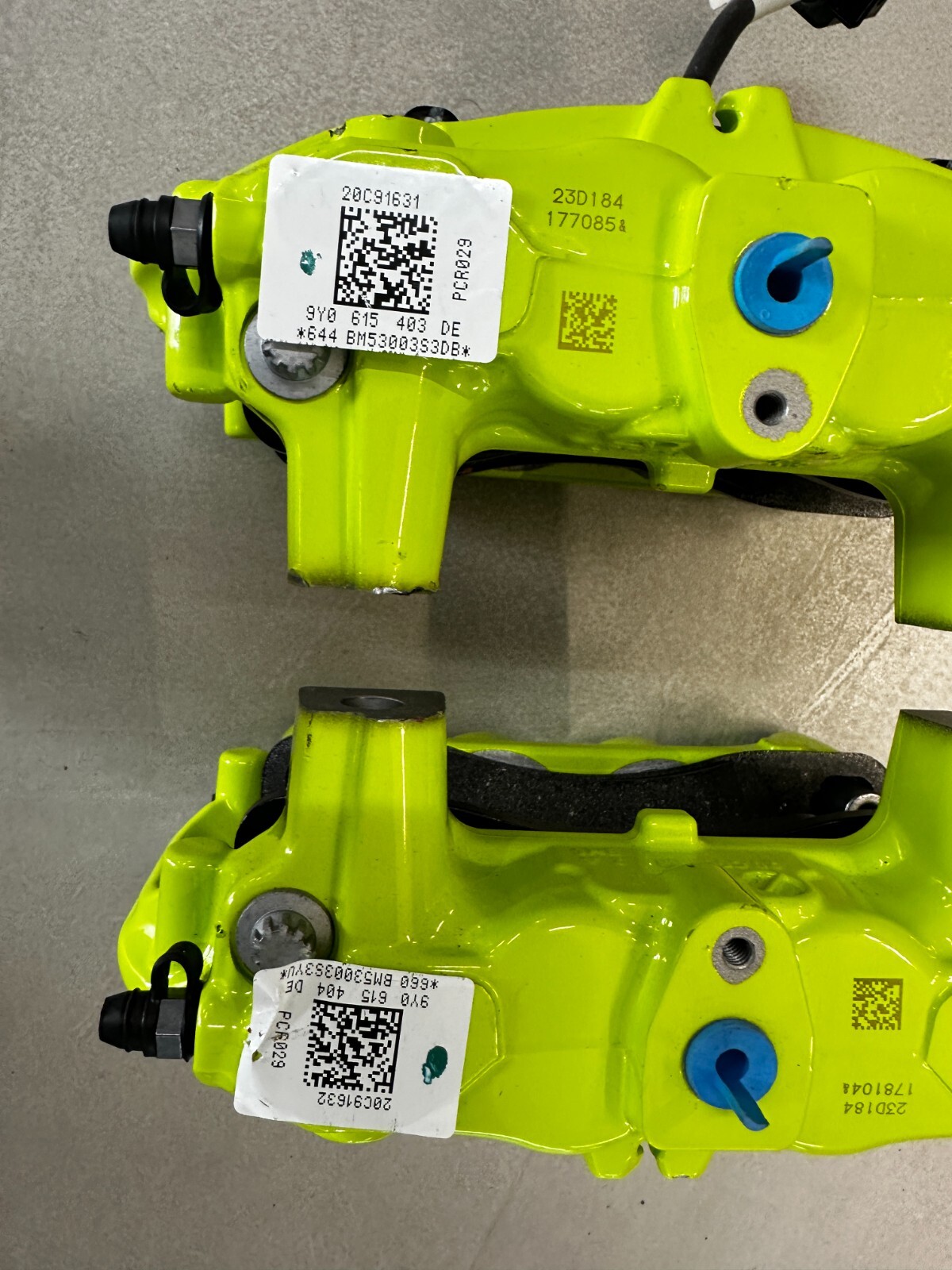 PORSCHE BRAKE CALIPERS GREEN REAR SET L+R COMPLETE 9Y0615403DE+9Y0615404DE NEW ! - Obrázek 19