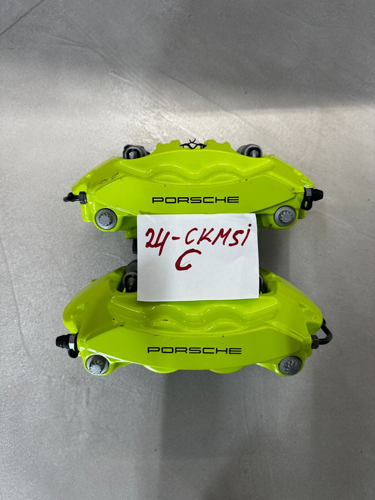 PORSCHE BRAKE CALIPERS GREEN REAR SET L+R COMPLETE 9Y0615403DE+9Y0615404DE NEW ! - Obrázek 25