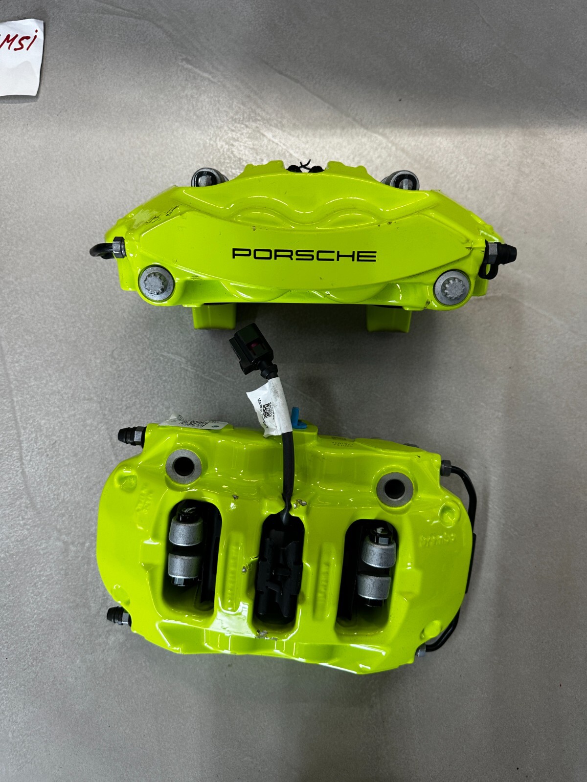PORSCHE BRAKE CALIPERS GREEN REAR SET L+R COMPLETE 9Y0615403DE+9Y0615404DE NEW ! - Obrázek 4