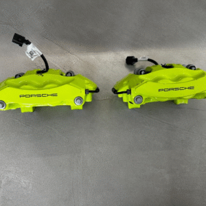 PORSCHE BRAKE CALIPERS GREEN REAR SET L+R COMPLETE 9Y0615403DE+9Y0615404DE NEW !