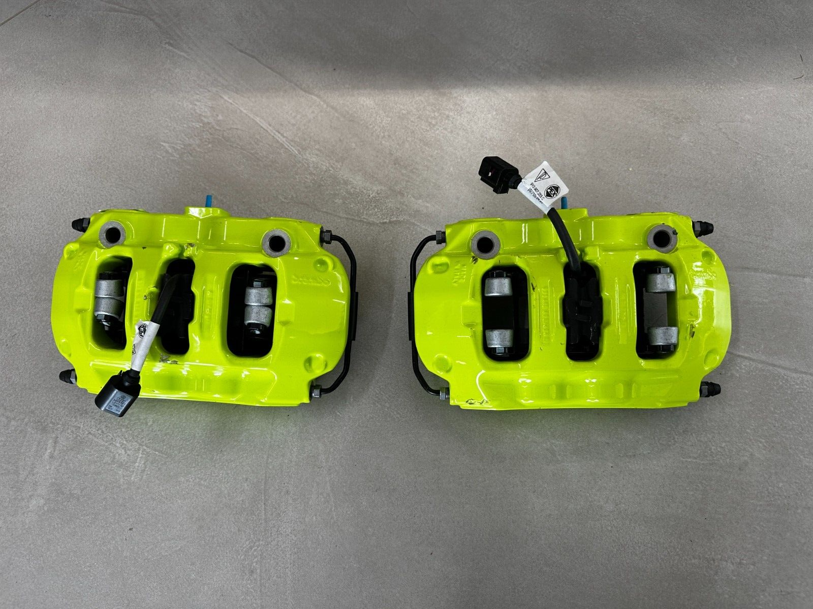 PORSCHE BRAKE CALIPERS GREEN REAR SET L+R COMPLETE 9Y0615403DE+9Y0615404DE NEW ! - Obrázek 5