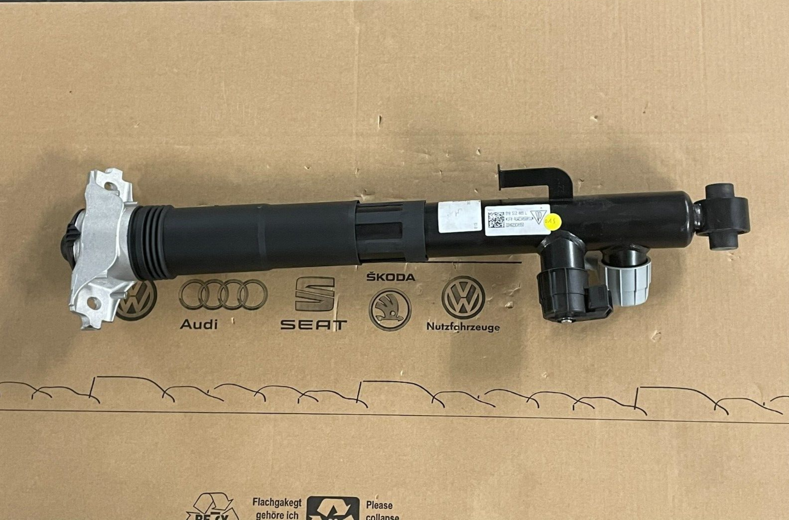 PORSCHE CAYENNE 9YA-2 STOSSDÄMPFER ELEKTRISCH HINTER LINKS 9Y0513027F ORIG NEU