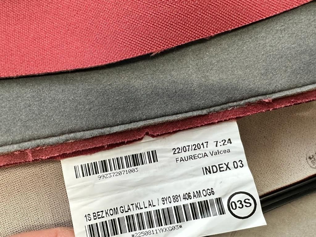 PORSCHE CAYENNE SITZBEZUG LEDER BORDEAUXROT GELOCHT KOMFORTSITZ 9Y0881406AM 0G6 - Obrázek 11