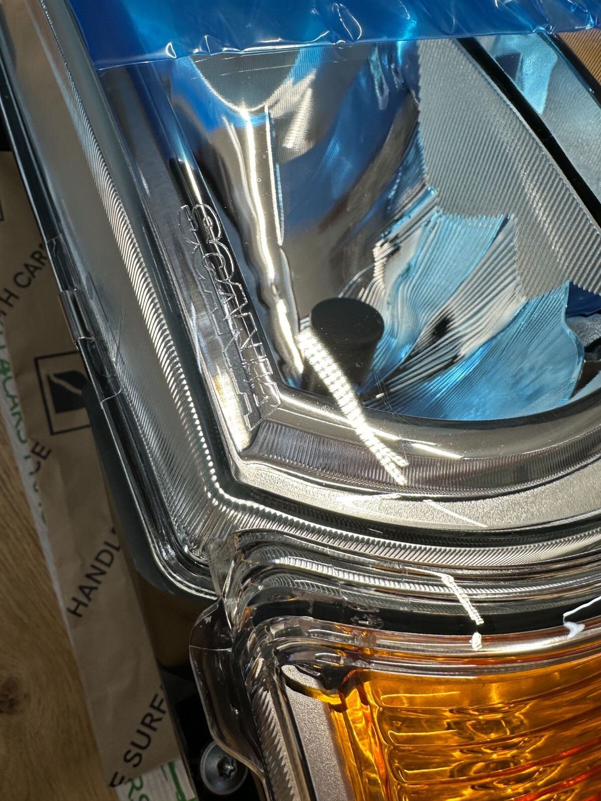 SCANIA FRONT SCHEINWERFER SCHEINWERFER LINKS VORNE KOMPLET 2442630 + 2442689 NEU - Obrázek 15