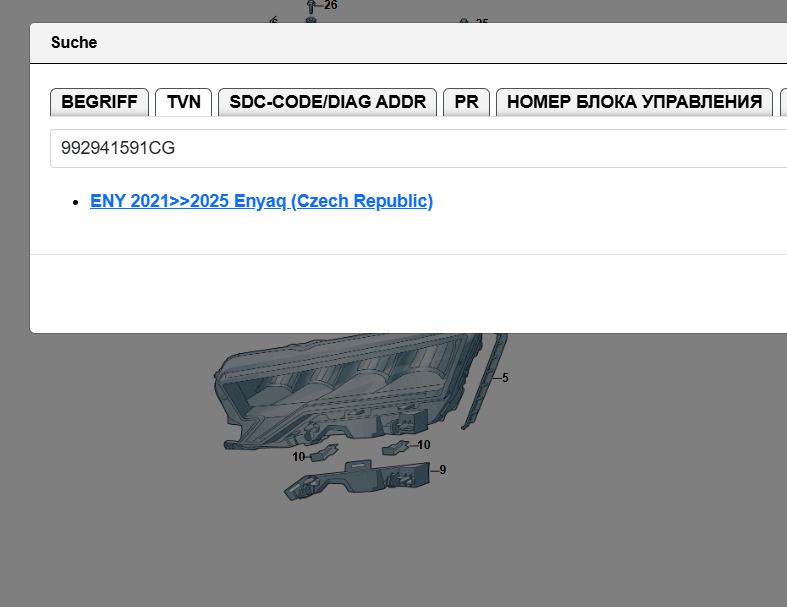 SKODA ENYAQ 2023-- LED-LEUCHTE STEUERGERÄT 992941591CG ORIG.NEU - Obrázek 5