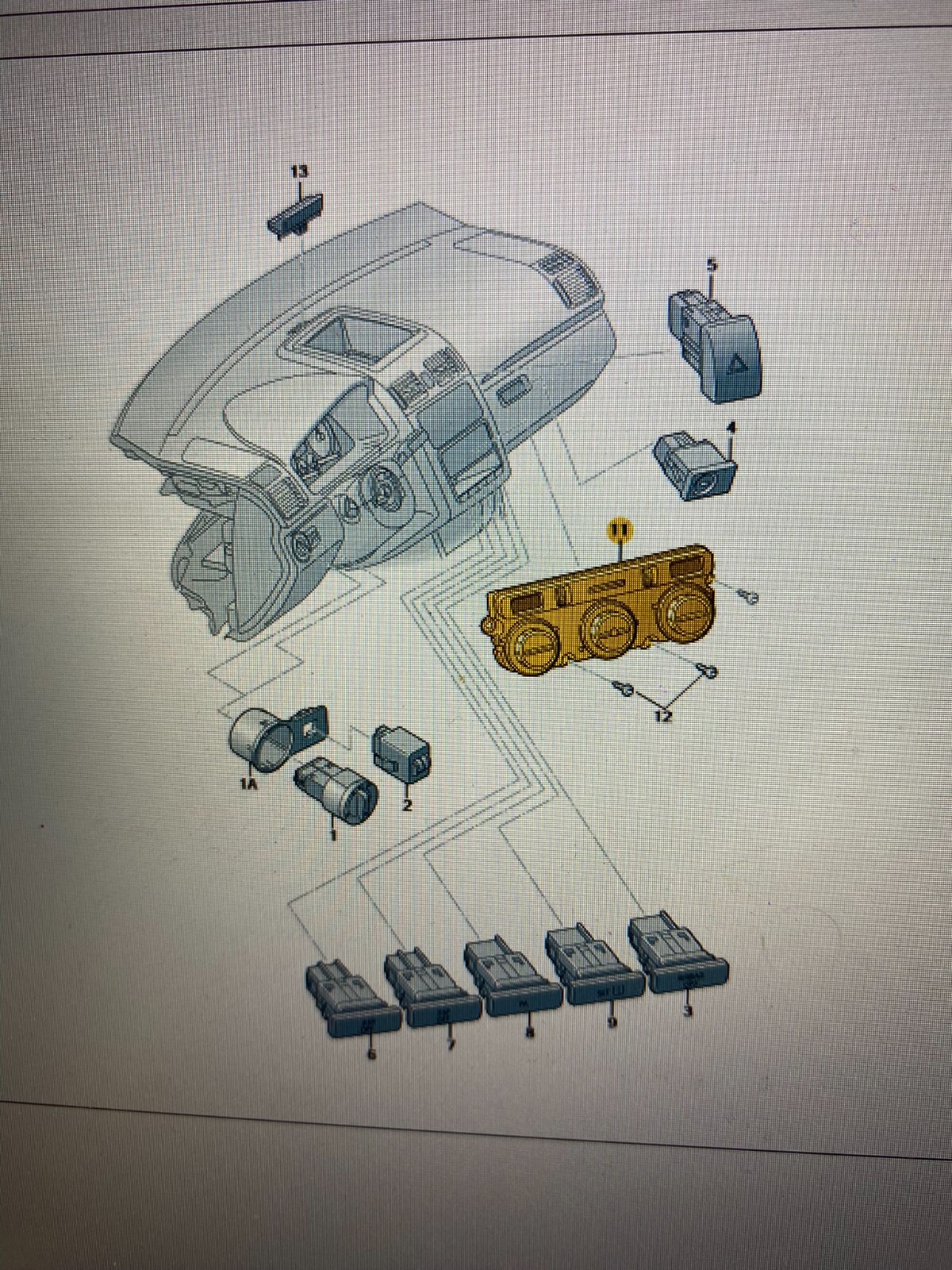 SKODA OCTAVIA II HEIZUNGSREGULIERUNG KLIMA BEDIENTEIL SITZHEIZUNG 1Z0907044AC - Obrázek 11