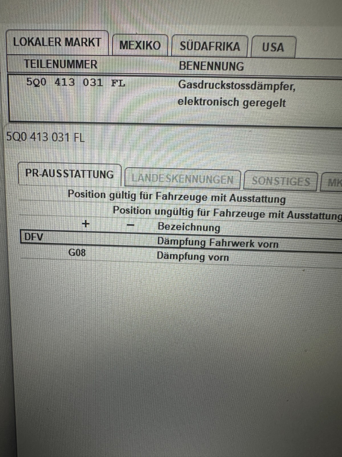 SKODA STOßDÄMPFER 5Q0413031FL STOßDÄMPFER ELEKTRONISCH GEREGELT !ORIGINAL SKODA! - Obrázek 9