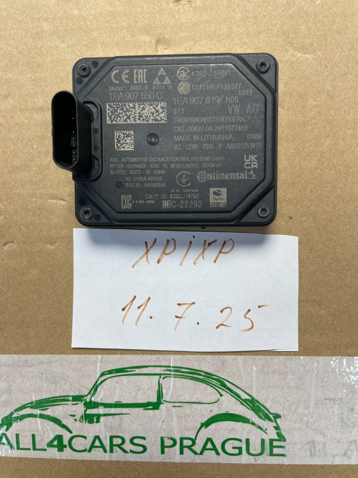 ŠKODA VW RADARSENSOR ACC FRONTRADAR 1EA907550C TEST CAR DEMONT FAST NEU ORIGINAL - Obrázek 13