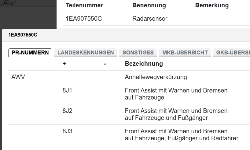ŠKODA VW RADARSENSOR ACC FRONTRADAR 1EA907550C TEST CAR DEMONT FAST NEU ORIGINAL - Obrázek 6