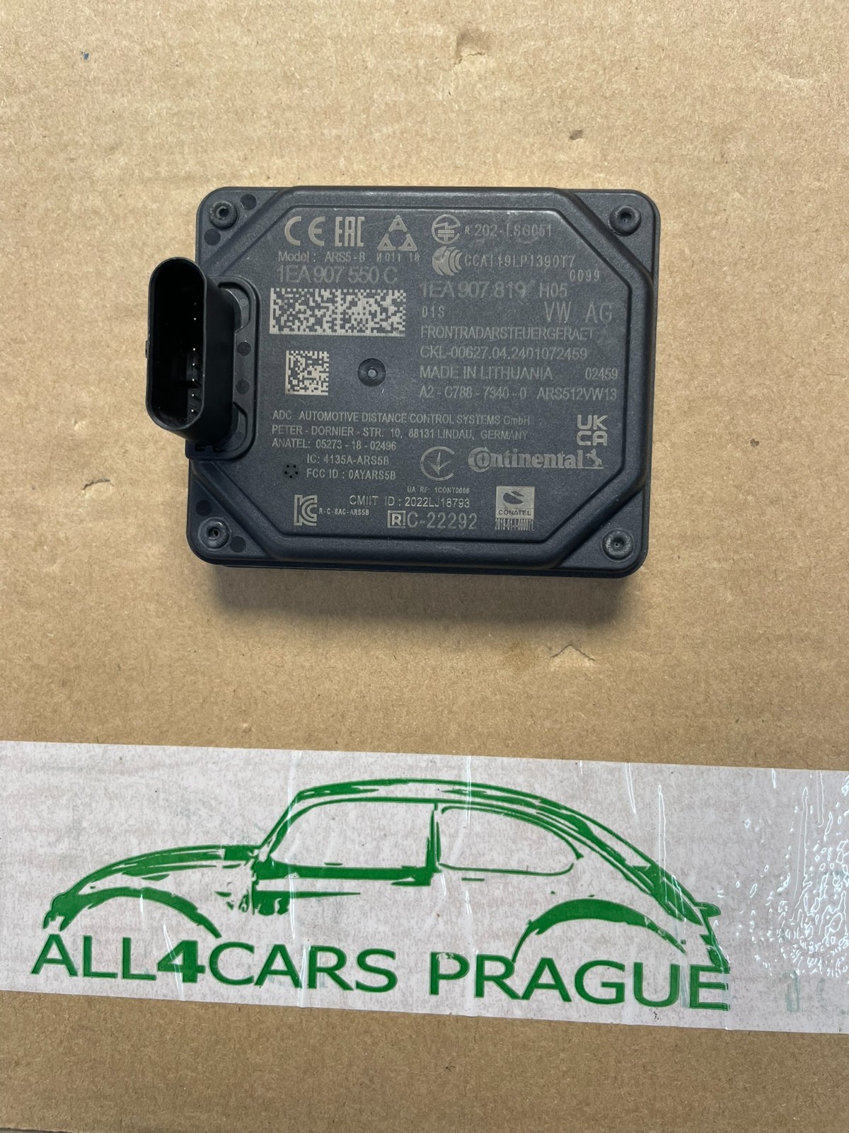 ŠKODA VW RADARSENSOR ACC FRONTRADAR 1EA907550C TEST CAR DEMONT FAST NEU ORIGINAL