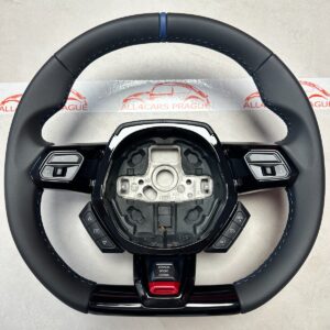STEERING WHEEL LAMBORGHINI HURACAN 4T SPORT LEDER LENKRAD BLAU STREIFEN NÄHT org