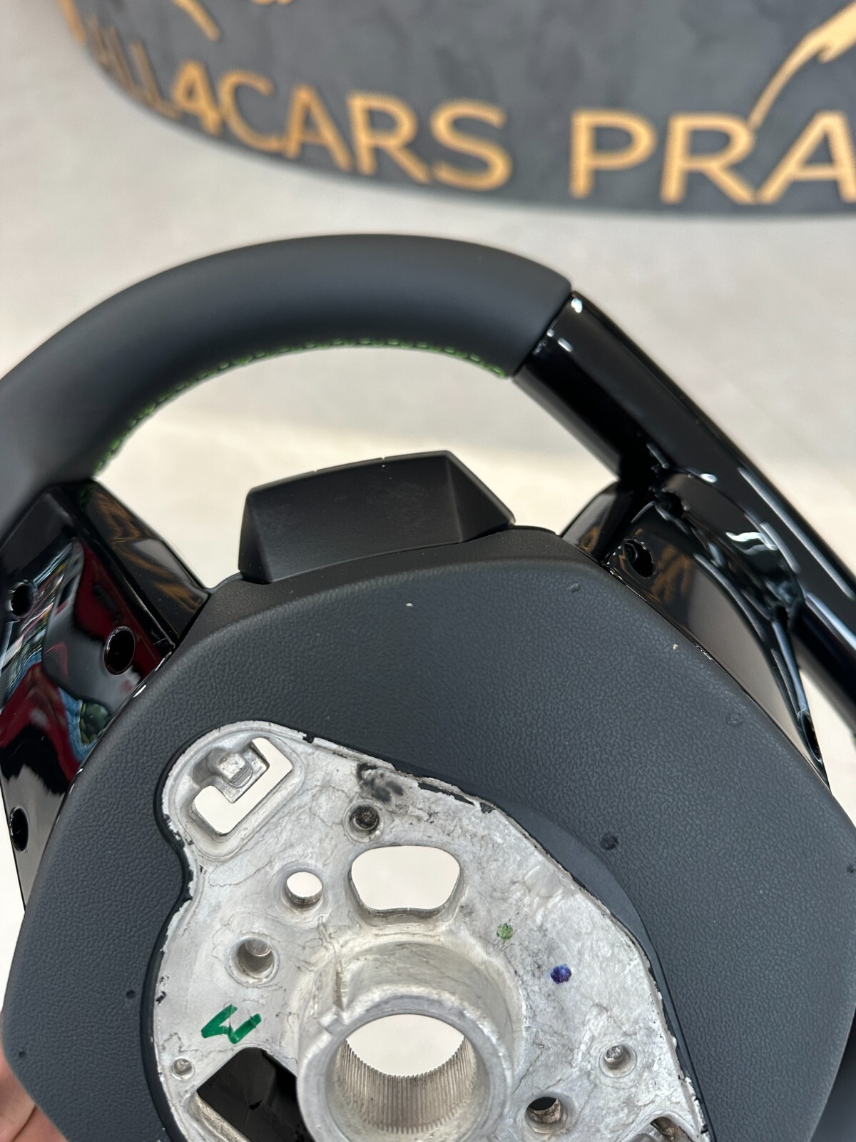 STEERING WHEEL LAMBORGHINI HURACAN STO SPORT LEDER LENKRAD GRÜNE STREIFEN NÄHT - Obrázek 14