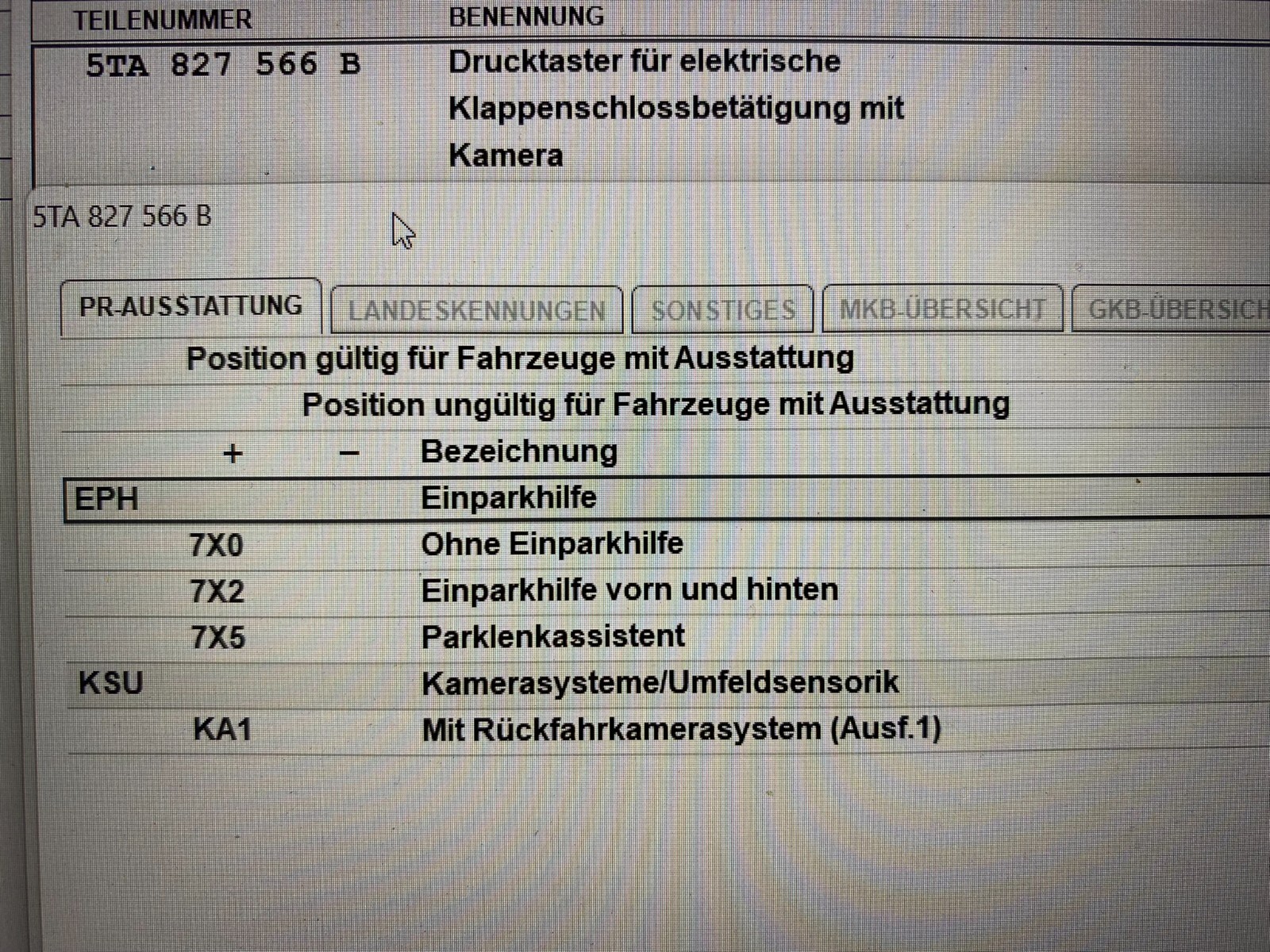 VOLKSWAGEN RÜCKFAHRKAMERA MIT HECKKLAPPENGRIFF VW TOURAN 5T 5TA827566B ORIG NEU - Obrázek 9