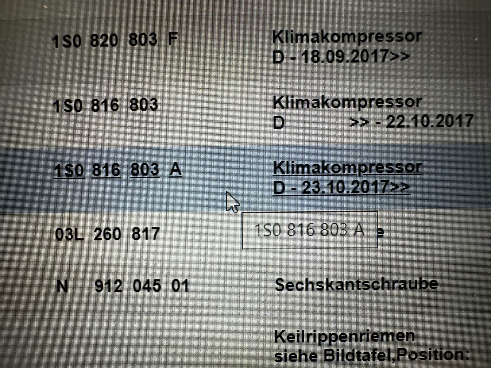 VOLKSWAGEN UP KLIMAKOMPRESSOR 1S0816803A - ORIG.NEU - BITTE ALLE FOTOS GUCKEN .. - Obrázek 24