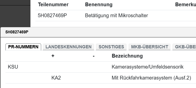 VW GOLF 8 HINTERE TÜRSCHLIESSE LOGO MIT KAMERA MIT MIKROSCHALTER 5H0827469P NEU - Obrázek 6