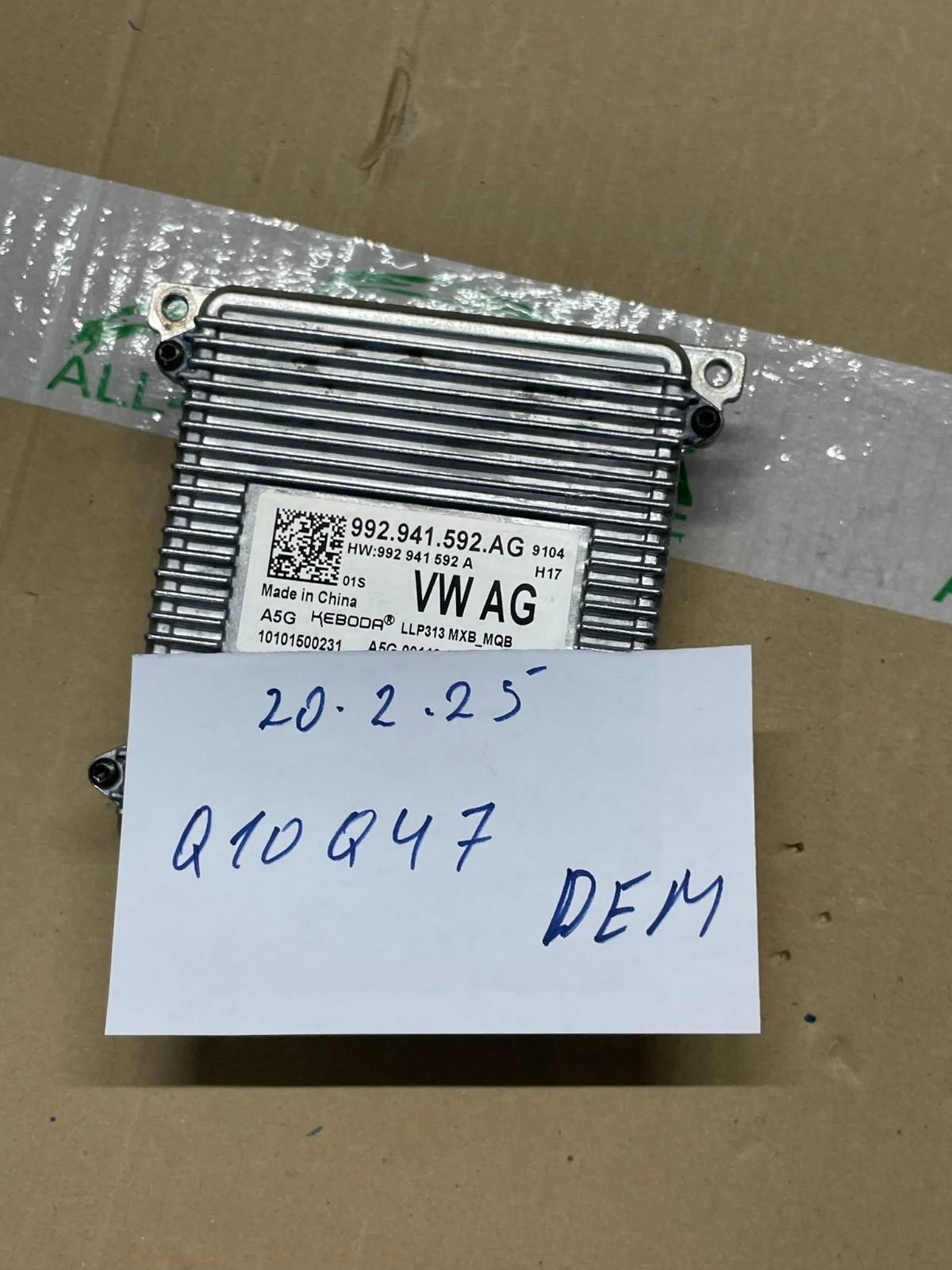 VW ID 7 STEUERGERÄT FÜR LED SCHEINWERFER 992941592AG DEM V NEUEN SCHEINWERFER VW - Obrázek 15