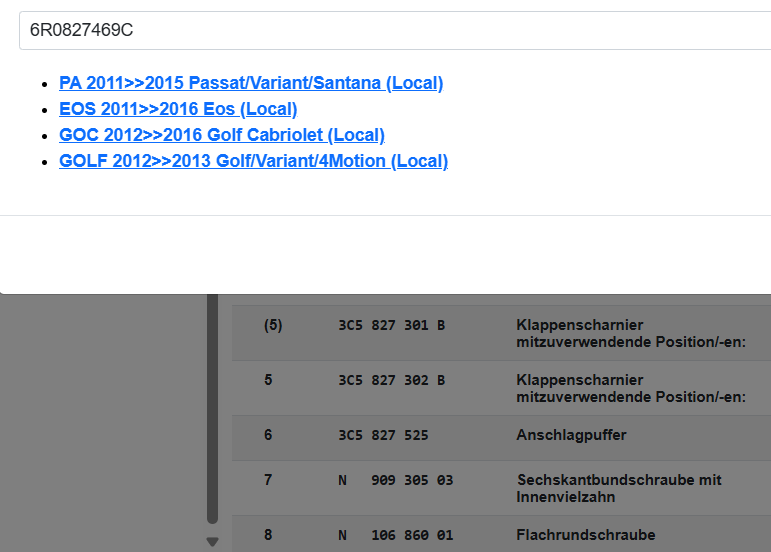 VW PASSAT GOLF EOS HECKKLAPPENGRIFF MIT MIKROSCHALTER LOGO 6R0827469C TEST CAR - Obrázek 9
