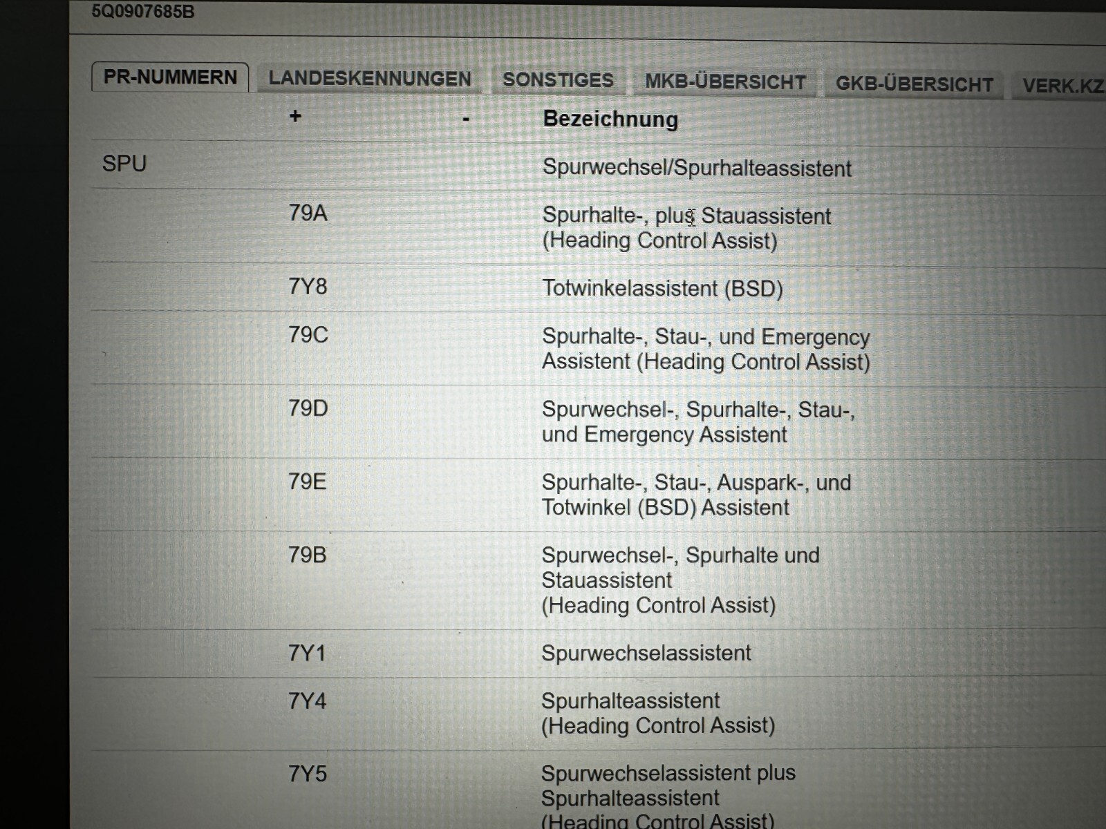 VW SKODA STEUERGERÄT FÜR SPURWECHSLER ASSISTENT 5Q0907685B Fast Neu dem Test Car - Obrázek 5
